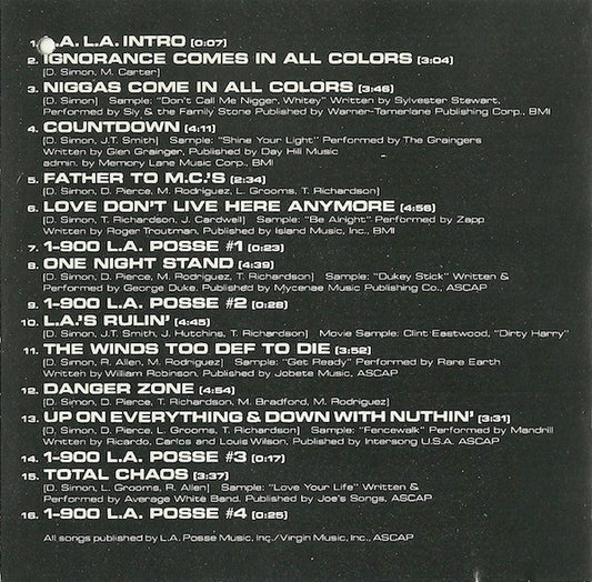 L.A. Posse : They Come In All Colors (CD, Album)