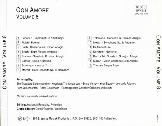 Various : Con Amore Volume 8 (CD, Comp)