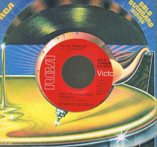 Elvis Presley With The Jordanaires : Are You Lonesome Tonight? (7", RE)