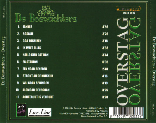 De Boswachters : Overstag (CD, Album)