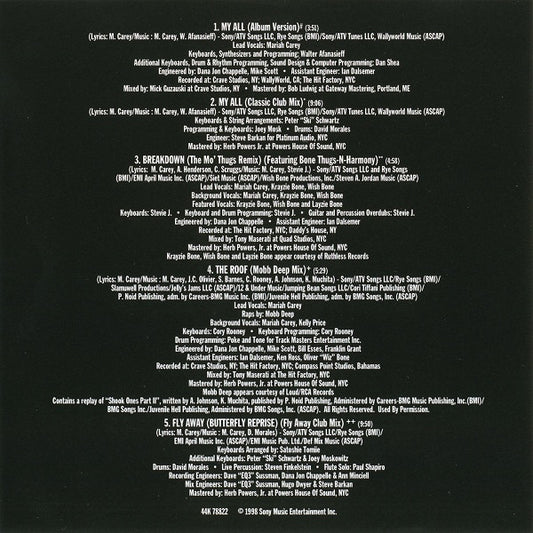 Mariah Carey Featuring Bone Thugs-N-Harmony : My All And Breakdown (CD, Maxi, Pit)