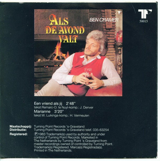 Ben Cramer : Een Vriend Als Jij (7", Single)
