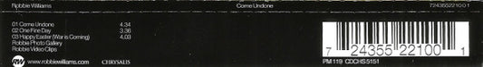 Robbie Williams : Come Undone (CD, Single, Enh)