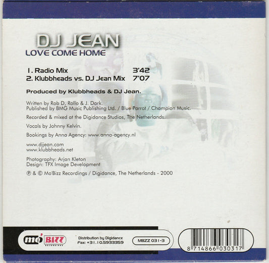 DJ Jean : Love Come Home (CD, Single, Car)