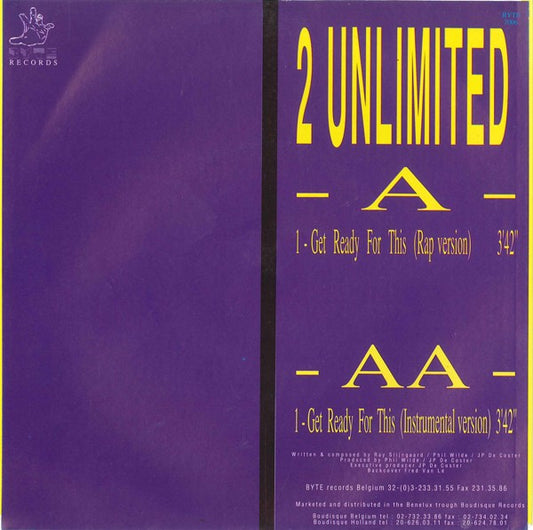 2 Unlim!ted* : Get Ready For This (7", Single)