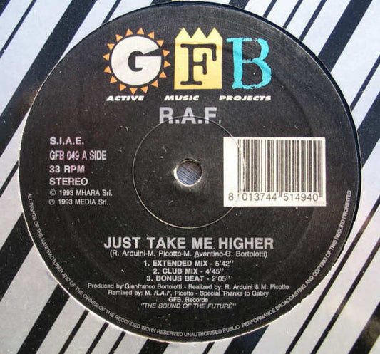 R.A.F. : Just Take Me Higher (12")