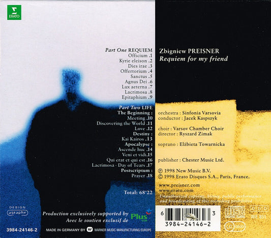 Zbigniew Preisner : Requiem For My Friend (CD, Album, Sli)