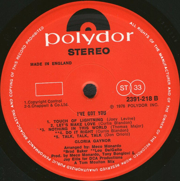 Gloria Gaynor : I've Got You (LP, Album)