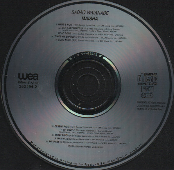 Sadao Watanabe : Maisha (CD, Album)