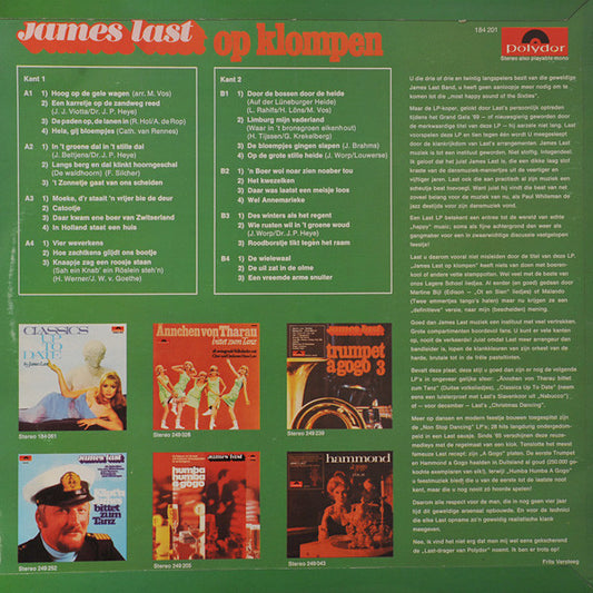 Orchester James Last : James Last Op Klompen (Een Potpourri Van 28 Volksliedjes) (LP)