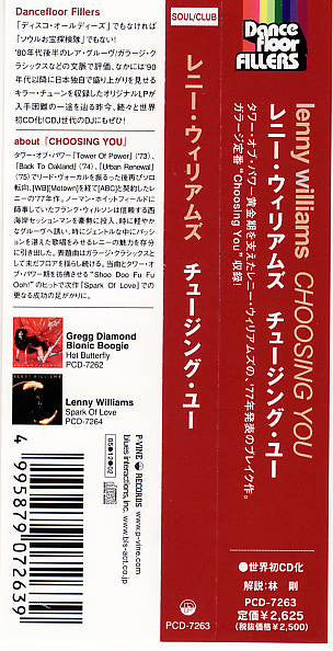 Lenny Williams : Choosing You (CD, Album, RE)