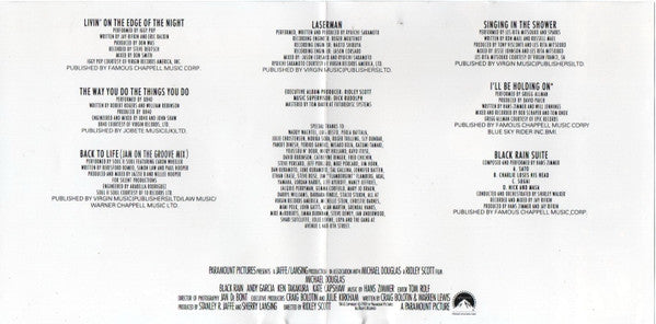 Various : Black Rain (Original Motion Picture Soundtrack) (CD, Album)