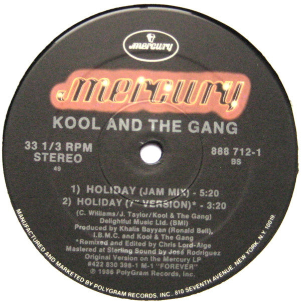 Kool & The Gang : Holiday (12", Single)