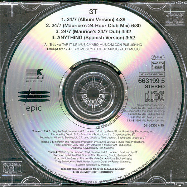 3T : 24/7 (CD, Maxi, Ltd)