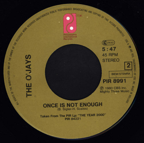 The O'Jays : The Year 2000 (7")