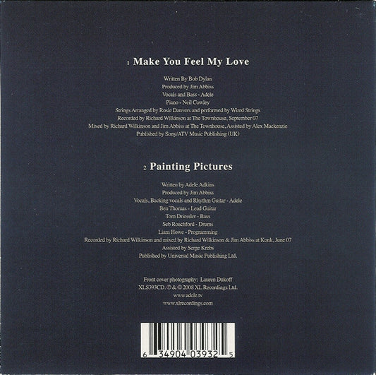 Adele (3) : Make You Feel My Love (CD, Single, Car)