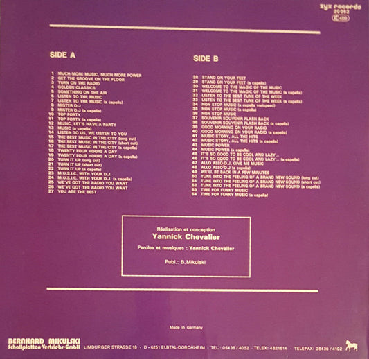 Yannick Chevalier : International Jingles For T.V. Radios And Dee Jays (LP)