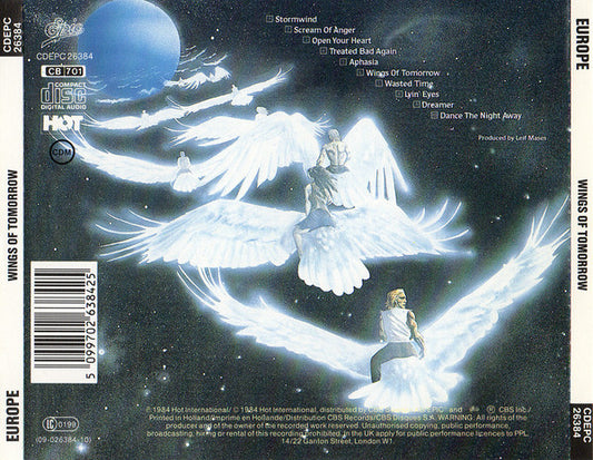 Europe (2) : Wings Of Tomorrow (CD, Album, RE)