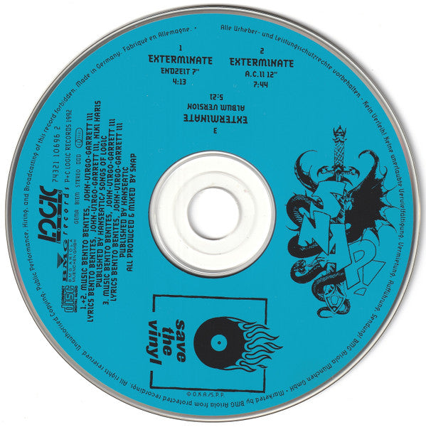 Snap! Feat. Niki Haris : Exterminate! (CD, Single)