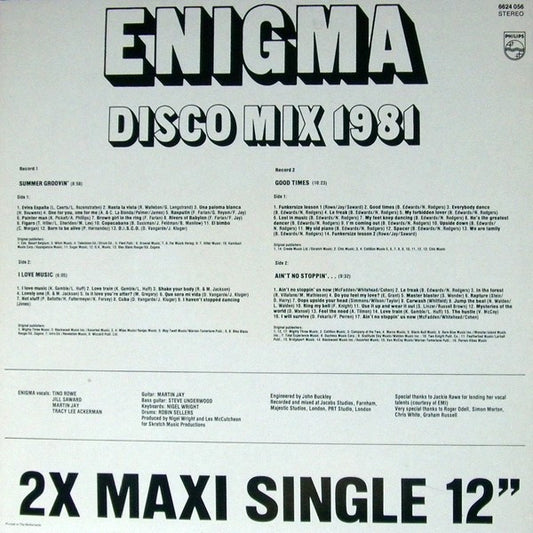 Enigma (2) : Disco Mix 1981 (2x12", EP, Maxi)