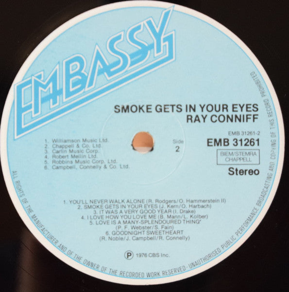 Ray Conniff : Smoke Gets In Your Eyes (LP, Comp, RE)