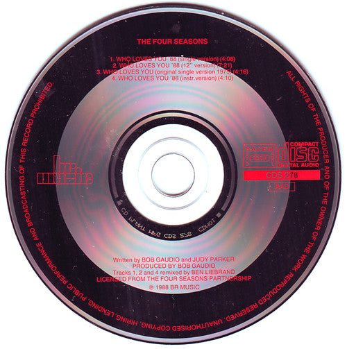 The Four Seasons : Who Loves You (Ben Liebrand Re-Mix 1988) (CD, Single)