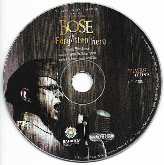 A.R. Rahman : Netaji Subhas Chandra Bose: The Forgotten Hero (CD, Album, Hin)