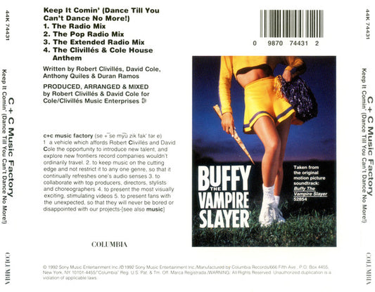 C + C Music Factory Featuring Q-Unique And Deborah Cooper : Keep It Comin' (Dance Till You Can't Dance No More!) (CD, Maxi)