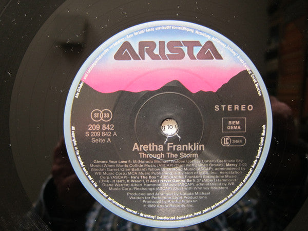 Aretha Franklin : Through The Storm (LP, Album)