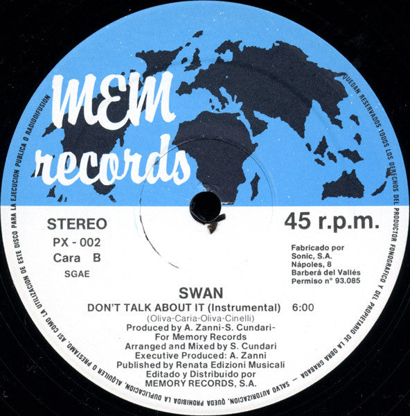 Swan (2) : Don't Talk About It (12")