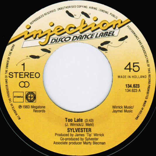 Sylvester : Too Late / He'll Understand (7", Single)