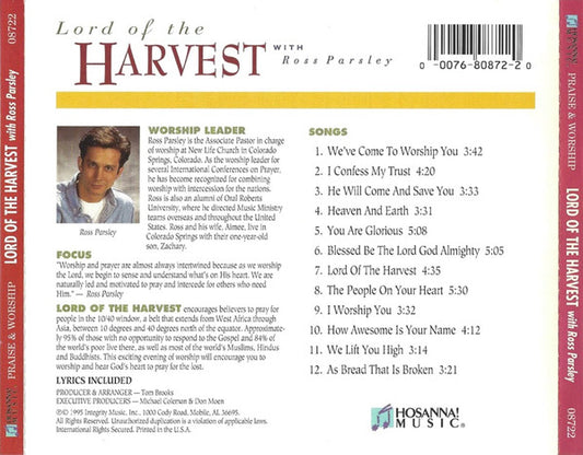 Ross Parsley : Lord Of The Harvest (CD, Album)
