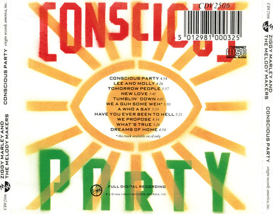 Ziggy Marley And The Melody Makers : Conscious Party (CD, Album)