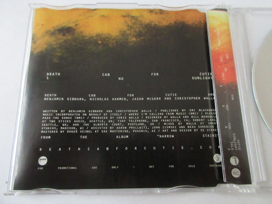 Death Cab For Cutie : No Sunlight (CD, Single, Promo)