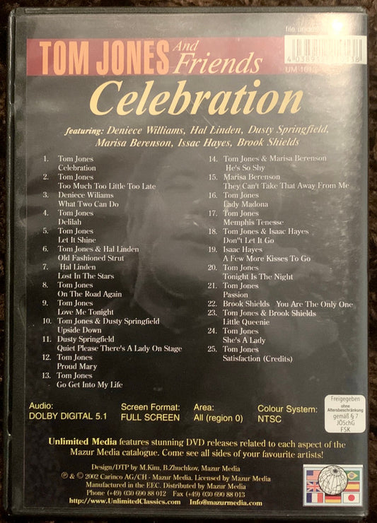 Tom Jones : Tom Jones And Friends: Celebration (CD, Album + DVD, NTSC)