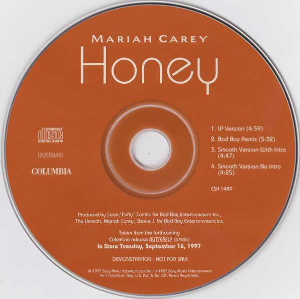 Mariah Carey : Honey (CD, Single, Promo)