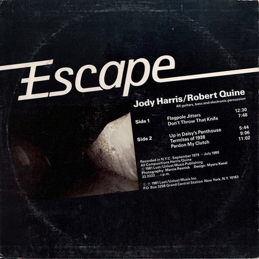 Jody Harris / Robert Quine : Escape (LP, Album)
