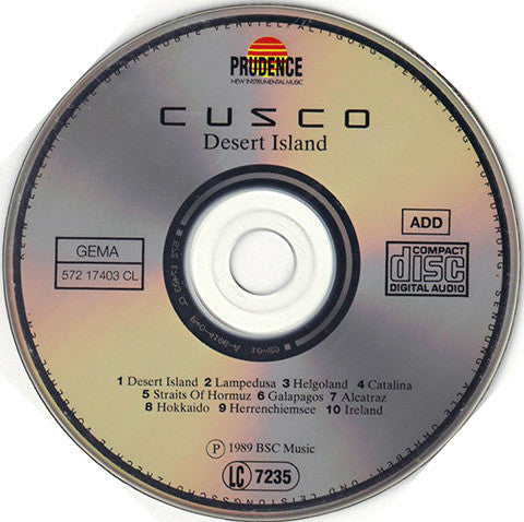 Cusco : Desert Island (CD, Album)