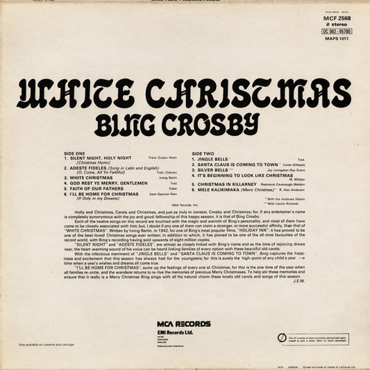 Bing Crosby : White Christmas (LP, Album, RE)