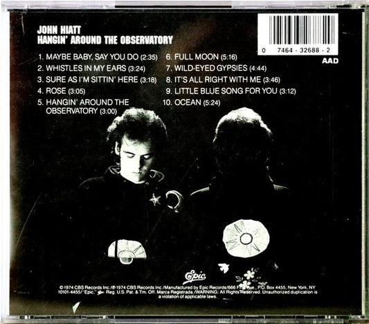 John Hiatt : Hangin' Around The Observatory (CD, Album, RE)