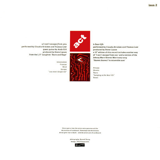 Act : I Can't Escape From You (7", Single)