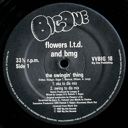 Flowers Ltd. And Bmg : The Swing Thing (12")