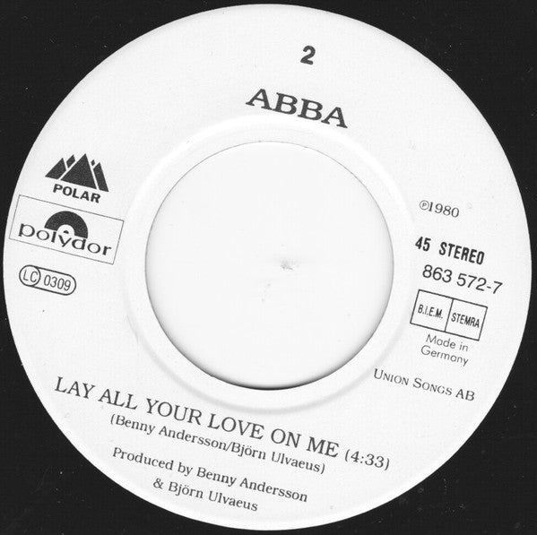 ABBA : Dancing Queen/Lay All Your Love On Me (7", Single)