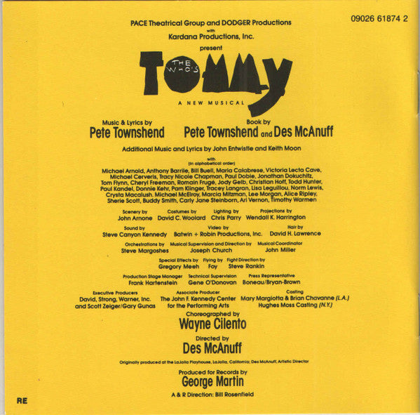 Various : The Who's Tommy (Original Cast Recording) (2xCD, Album, RP)