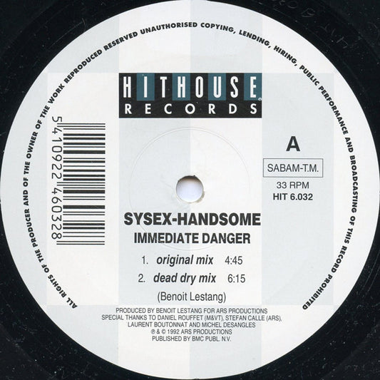 Sysex-Handsome : Immediate Danger (12")