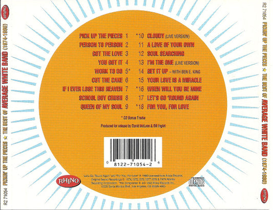 Average White Band : Pickin' Up The Pieces: The Best Of Average White Band (CD, Comp, RM)