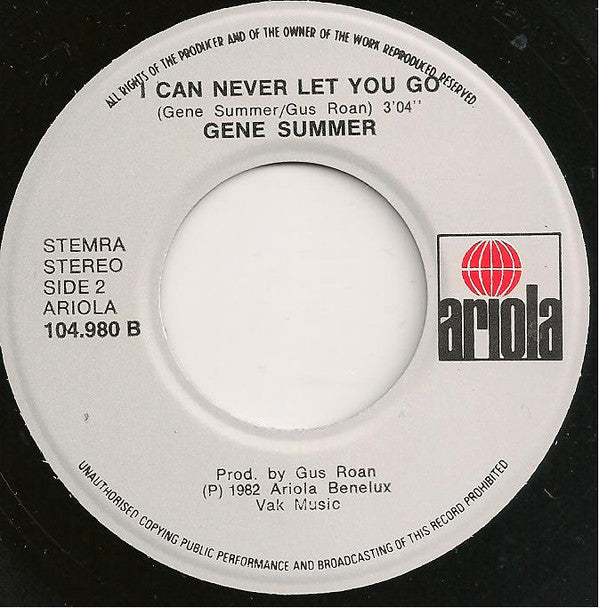 Gene Summer : Tell Me Why (7", Single)