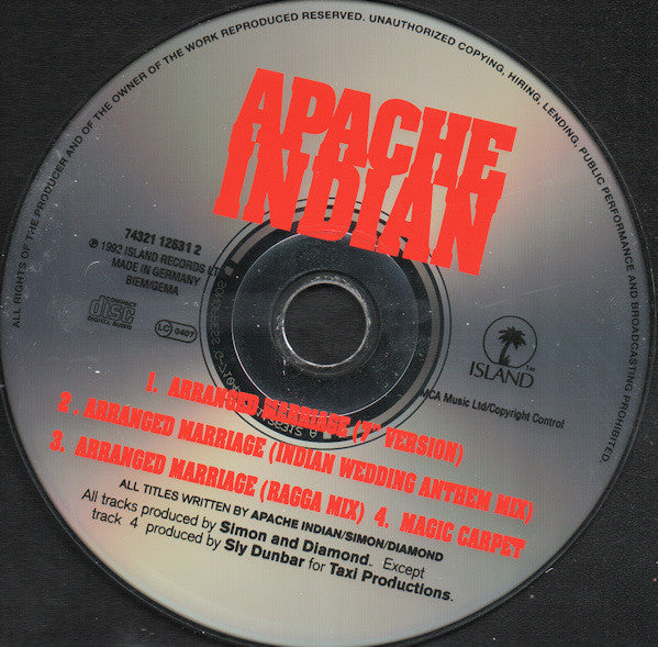 Apache Indian : Arranged Marriage (CD, Maxi)