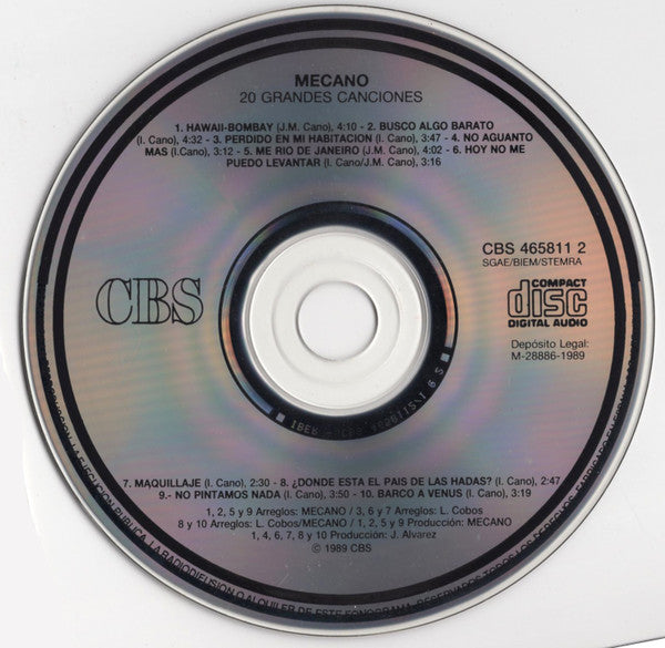 Mecano : 20 Grandes Canciones (2xCD, Comp)