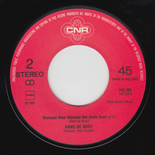 Hans De Booy : Vrijheid (7", Single)